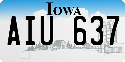 IA license plate AIU637