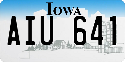 IA license plate AIU641