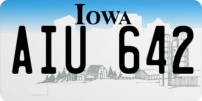 IA license plate AIU642