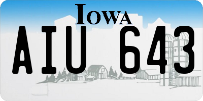 IA license plate AIU643