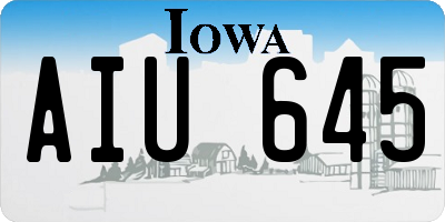 IA license plate AIU645