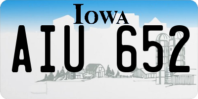 IA license plate AIU652
