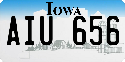 IA license plate AIU656