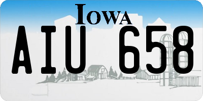 IA license plate AIU658