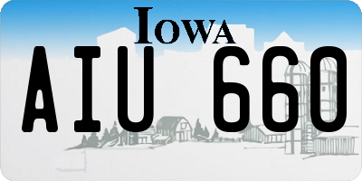 IA license plate AIU660