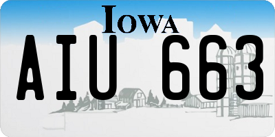 IA license plate AIU663