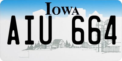 IA license plate AIU664