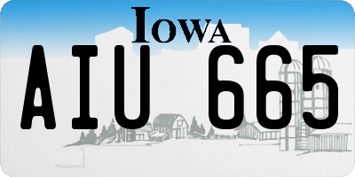IA license plate AIU665