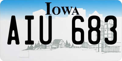 IA license plate AIU683