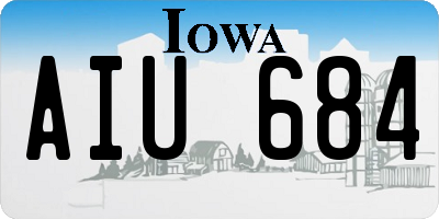 IA license plate AIU684