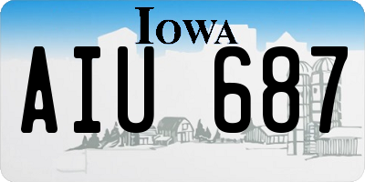 IA license plate AIU687