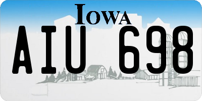 IA license plate AIU698