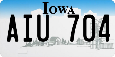 IA license plate AIU704