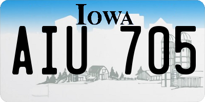 IA license plate AIU705