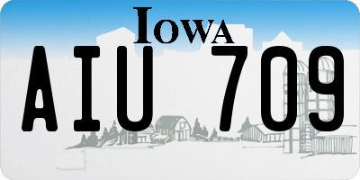 IA license plate AIU709