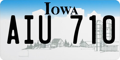 IA license plate AIU710