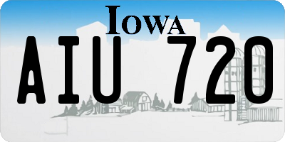 IA license plate AIU720