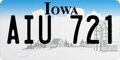 IA license plate AIU721