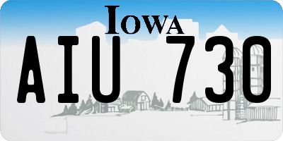 IA license plate AIU730