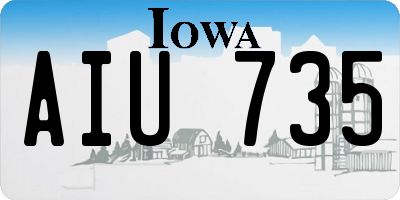IA license plate AIU735