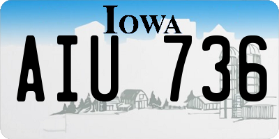IA license plate AIU736