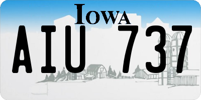 IA license plate AIU737