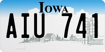 IA license plate AIU741