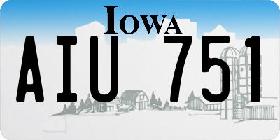 IA license plate AIU751