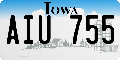 IA license plate AIU755