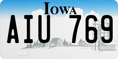 IA license plate AIU769