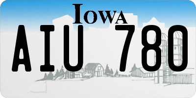 IA license plate AIU780