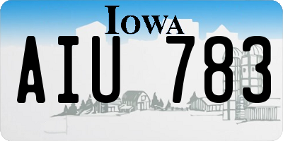 IA license plate AIU783