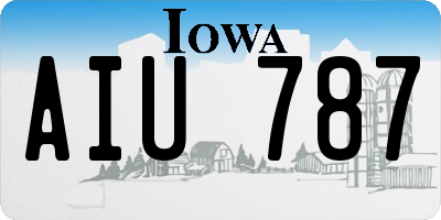 IA license plate AIU787
