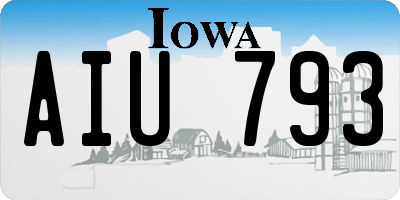 IA license plate AIU793