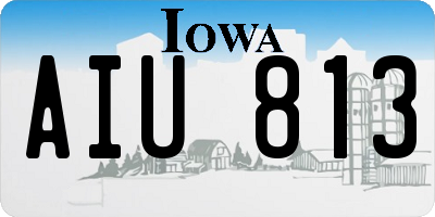 IA license plate AIU813