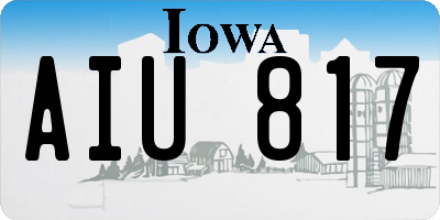 IA license plate AIU817