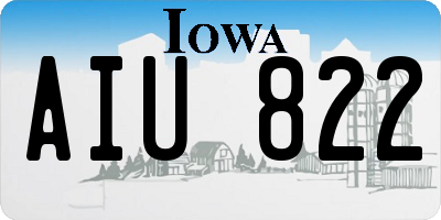 IA license plate AIU822