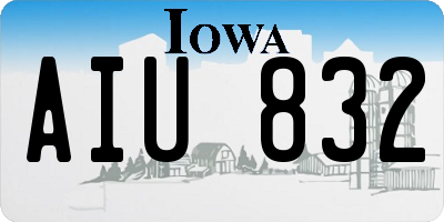 IA license plate AIU832