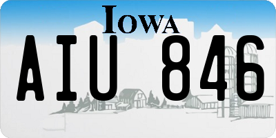 IA license plate AIU846