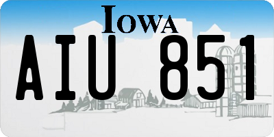 IA license plate AIU851