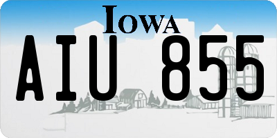 IA license plate AIU855