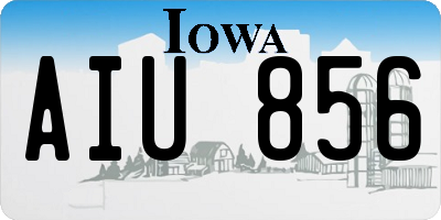 IA license plate AIU856