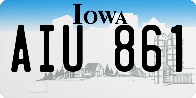 IA license plate AIU861