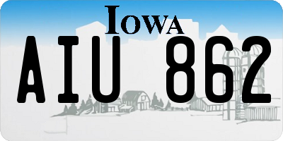 IA license plate AIU862