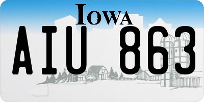IA license plate AIU863