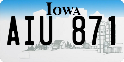 IA license plate AIU871