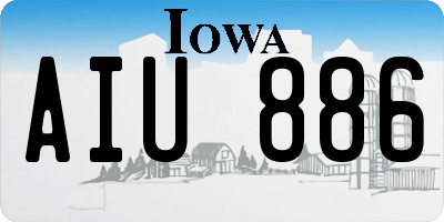 IA license plate AIU886