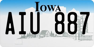 IA license plate AIU887