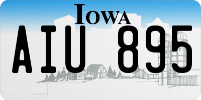 IA license plate AIU895