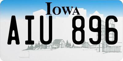IA license plate AIU896